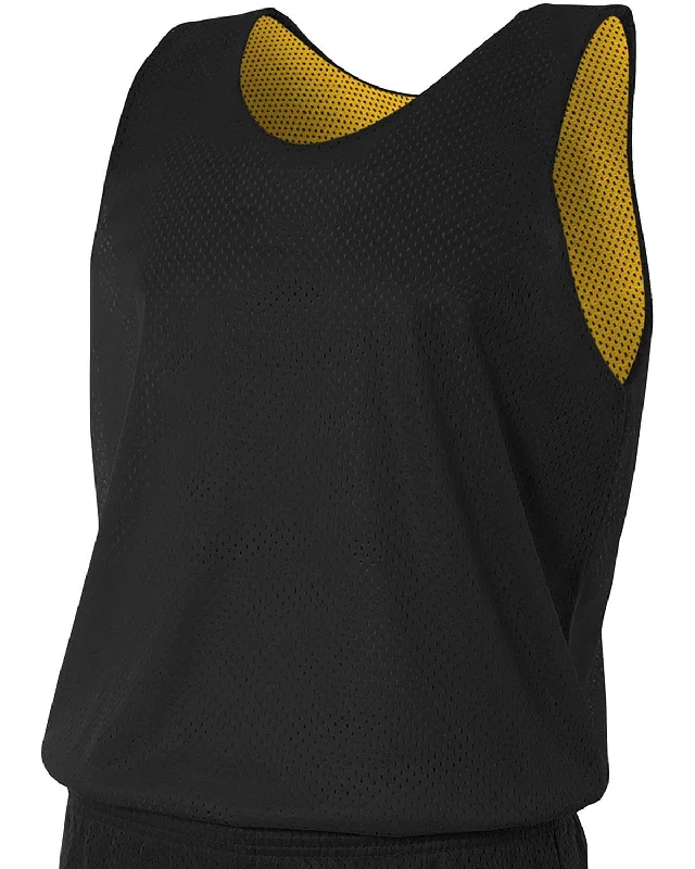 A4 Men's Reversible Mesh Tank | Black/ Gold