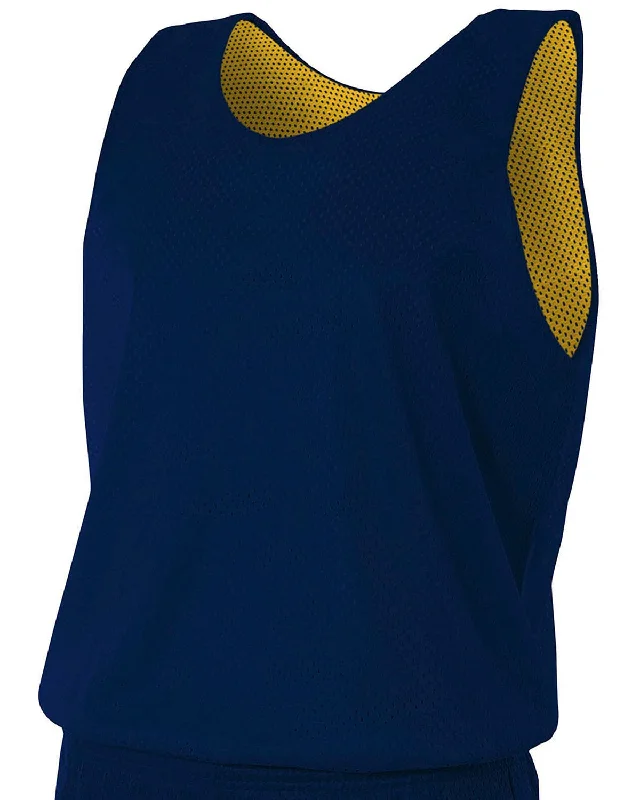 A4 Men's Reversible Mesh Tank | Navy/ Gold