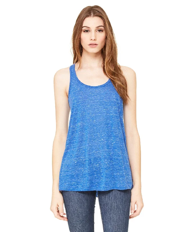 Bella+Canvas Ladies Flowy Racerback Tank | True Royal Marb