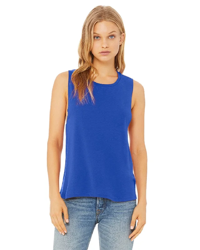 Bella+Canvas Ladies Flowy Scoop Muscle Tank | True Royal