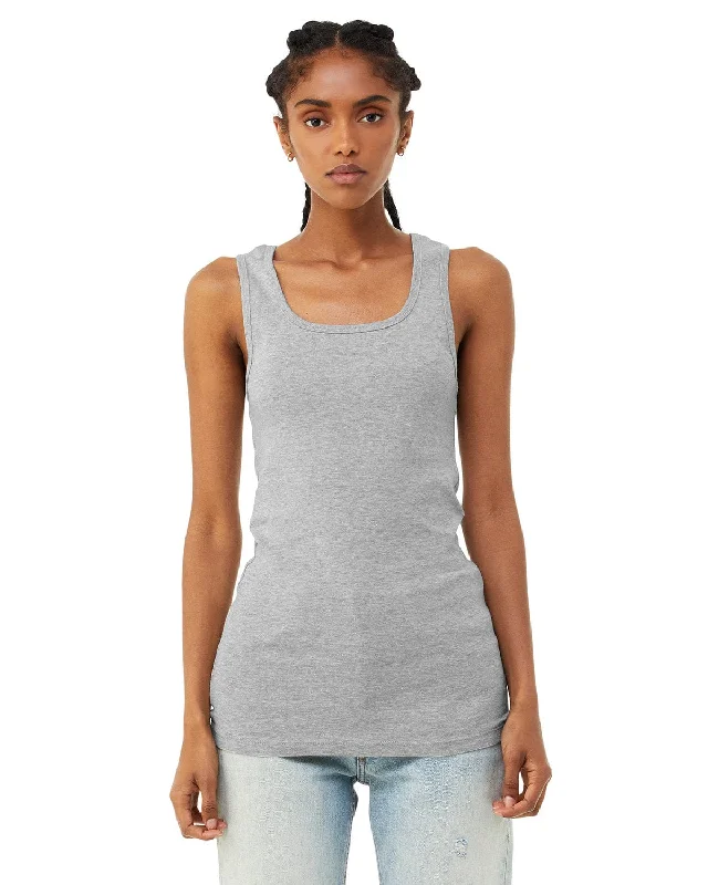 Bella+Canvas Ladies Micro Ribbed Tank | Athletic Heather