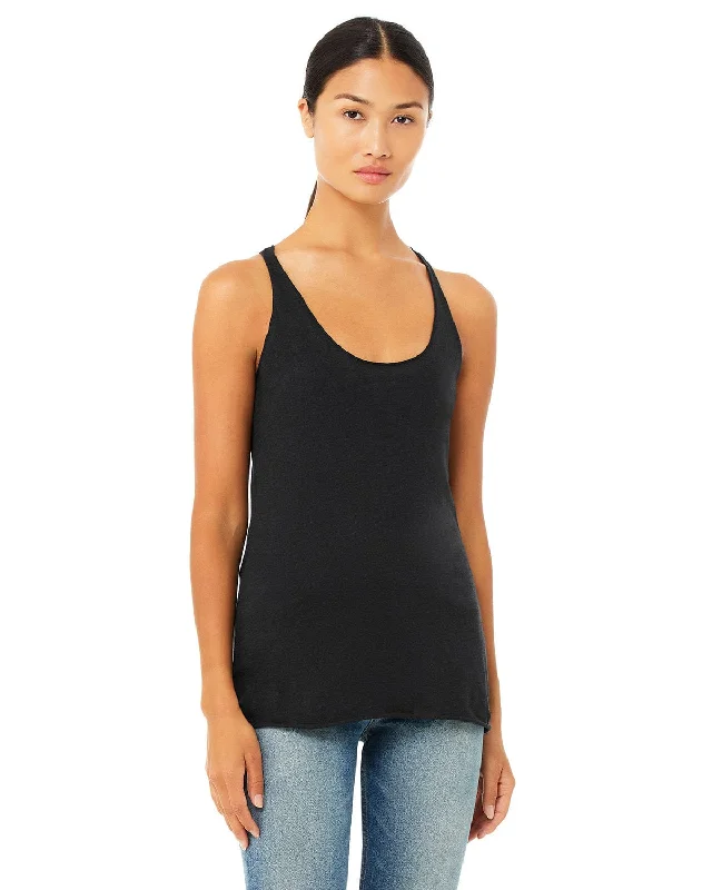 Bella+Canvas Ladies Triblend Racerback Tank | Blk Hthr Triblnd