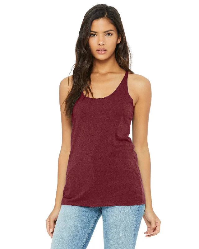 Bella+Canvas Ladies Triblend Racerback Tank | Maroon Triblend