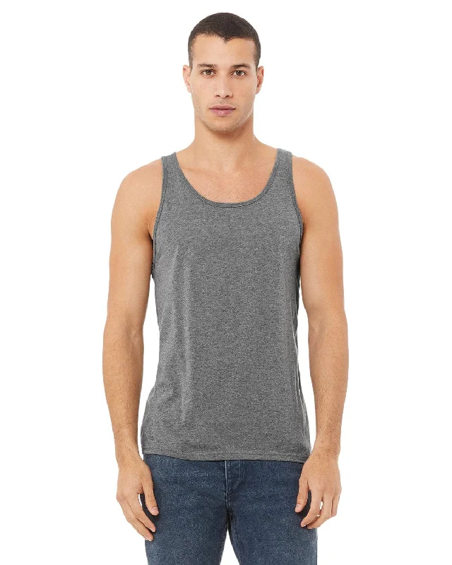 Bella+Canvas Unisex Jersey Tank | Grey Triblend