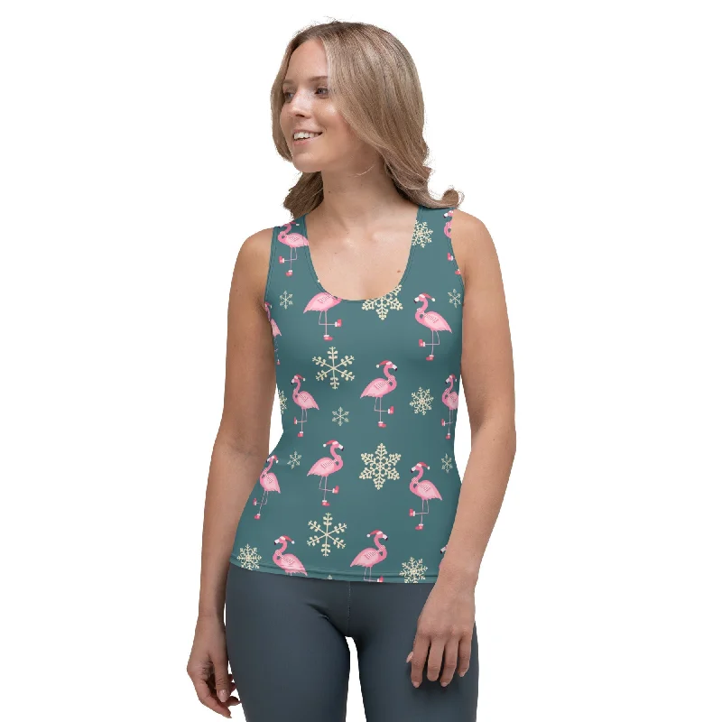 Festive Flamingos Tank Top