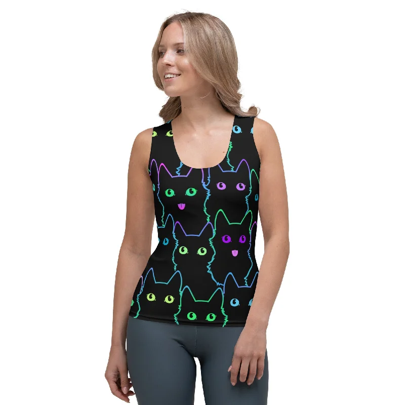 Mystic Halloween Cats Tank Top