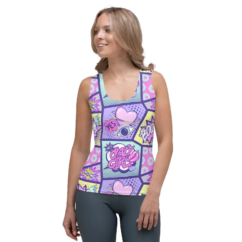 Pastel Comic Book Tank Top