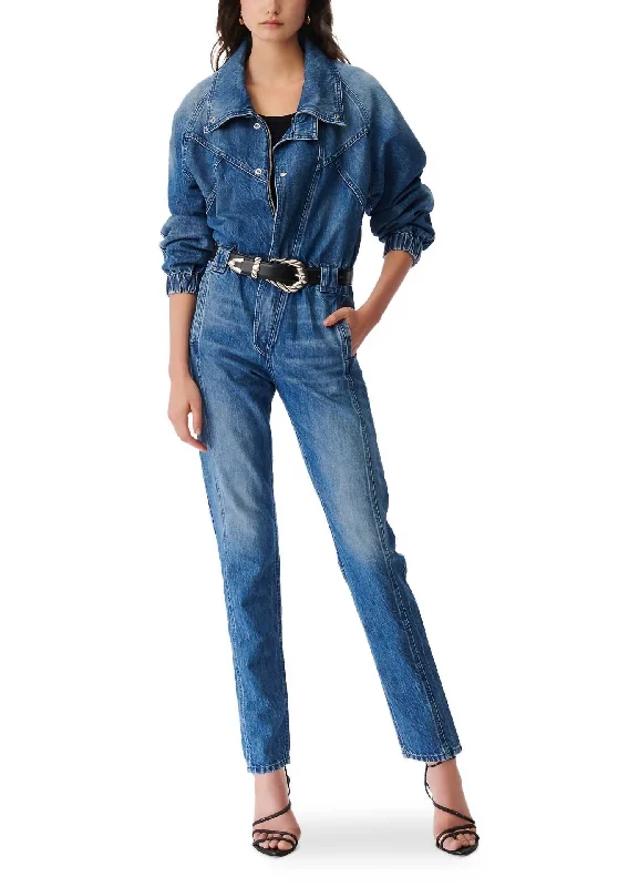 Cleo Jumpsuit In Blue Denim