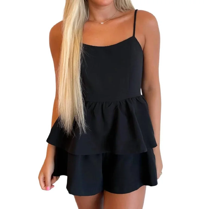 Cocktail Romper In Black