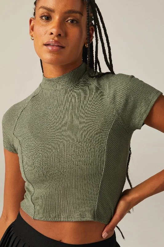 Formation Cropped Tee - Green Dusk