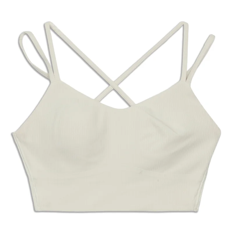 Like A Cloud Ribbed Longline Bra - Resale