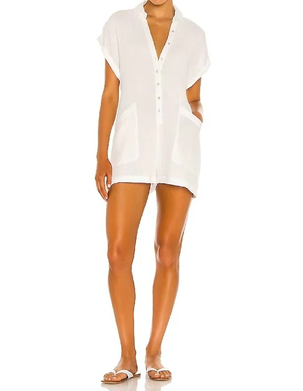 Mika Romper In Cream