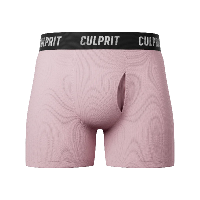 Pink Ribbed Boxer Briefs w/ fly