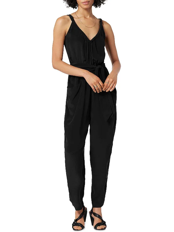 Vernet Womens Chiffon Sheer Jumpsuit