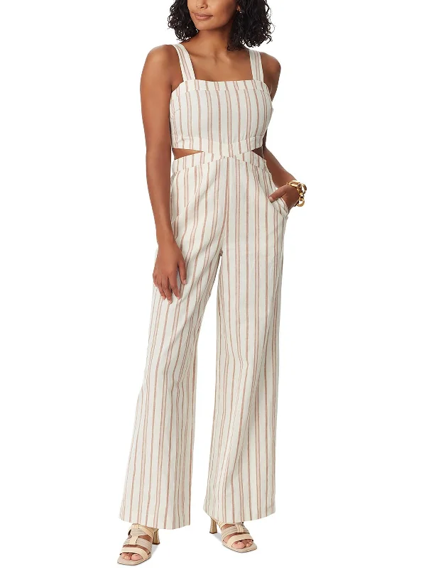 Womens Cutout Wide Leg Jumpsuit