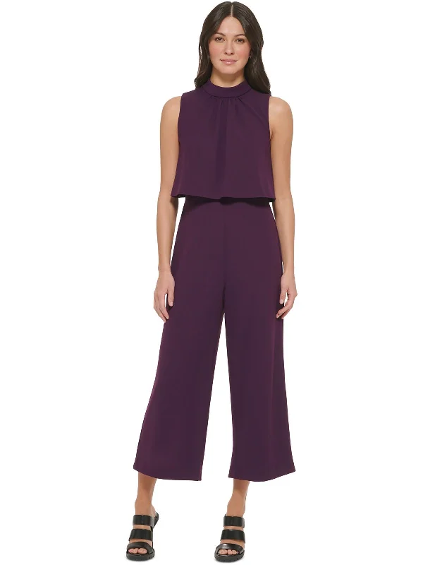 Womens Drapey Crepe Jumpsuit