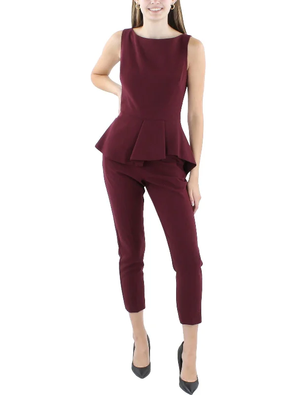 Womens Sleeveless Pleated Jumpsuit