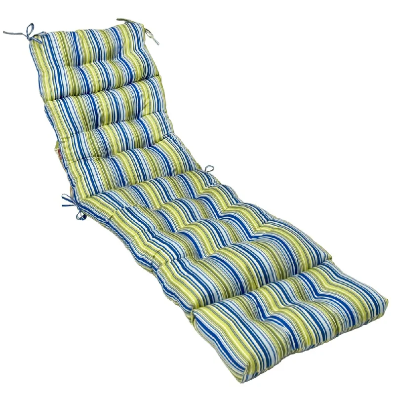 72-inch Vivid Stripe Indoor/ Outdoor Chaise Lounge Cushion