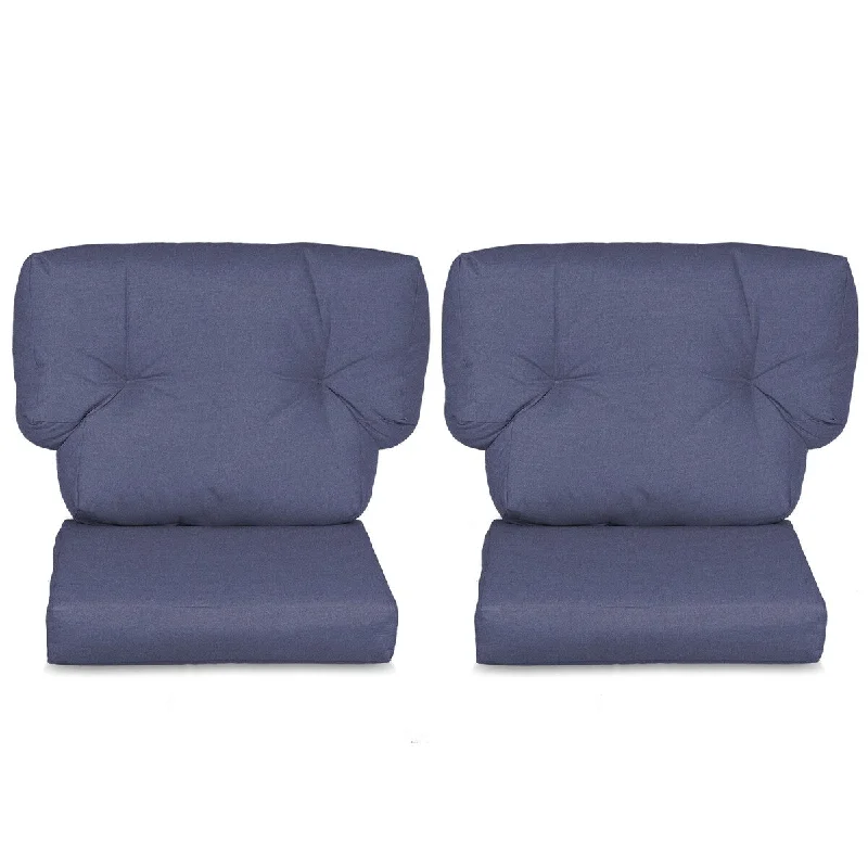 Aoodor Chair Deep Seat Cushion Set, Lawn Chair Cushions - set of 2