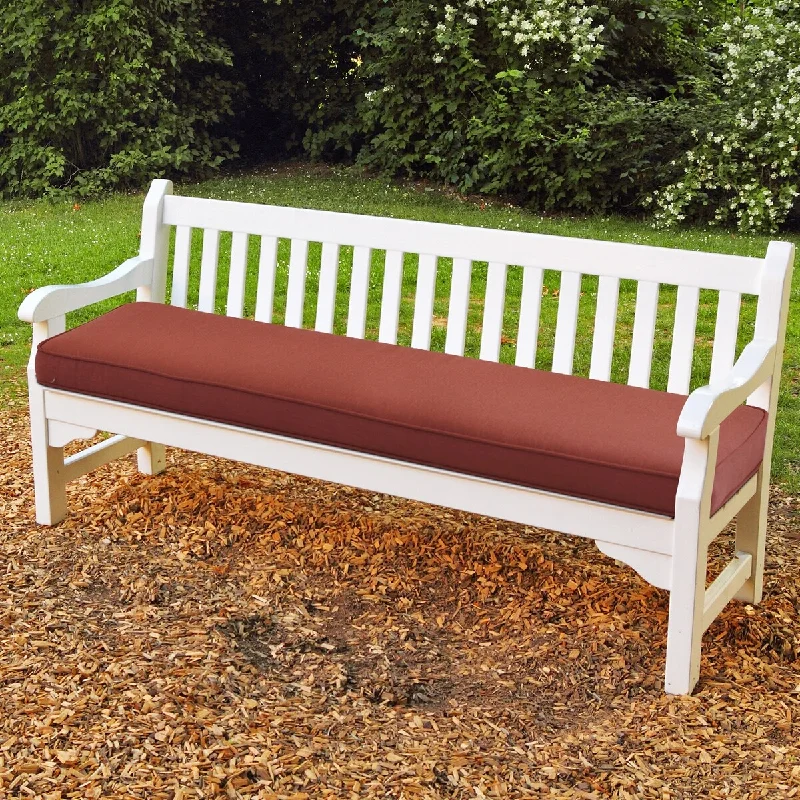 Aoodor Patio Furniture Beige Outdoor Bench Cushion Olefin Fabric Slipcover Sponge Foam - 46.5" x 17.5'' x 3'' - N/A