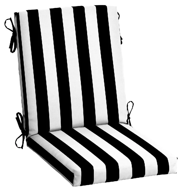 Arden Selections Outdoor Cabana Stripe 44 x 20 in. High Back Dining Chair Cushion