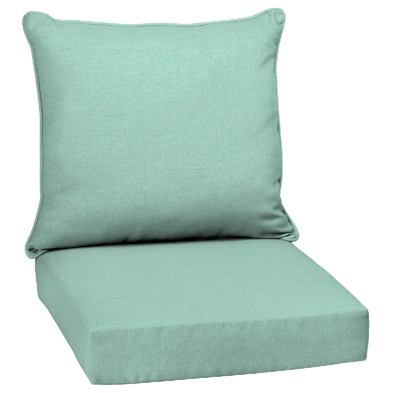 Arden Selections Outdoor Deep Seating Cushion Set 24 x 24, Aqua Leala - 24 W x 24 D in.