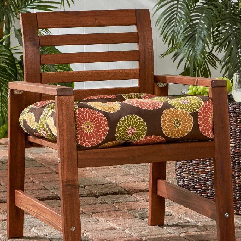 Eaglehardt Floral Medallion 20-inch Outdoor Chair Cushion by Havenside Home - 20w x 20l