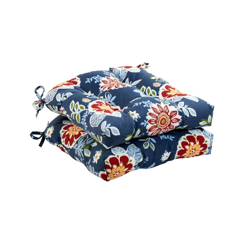 Haven Way Floral Tufted Chair Cushion Set - 19x19x3