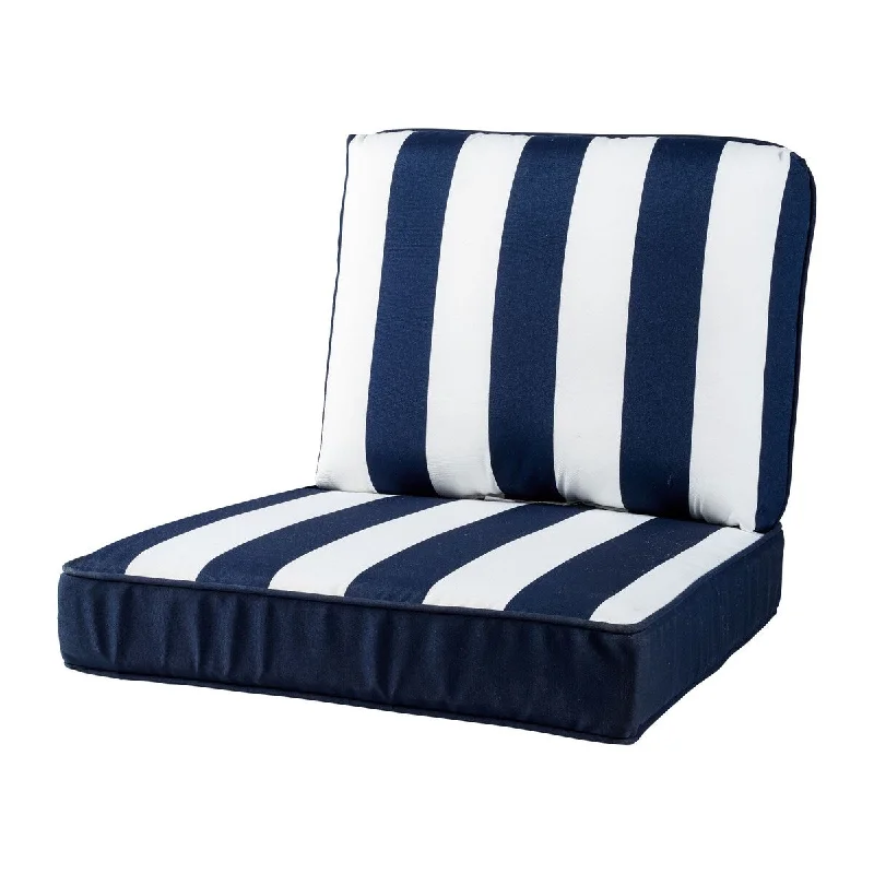 Haven Way Striped Outdoor Seat & Back Cushion Set