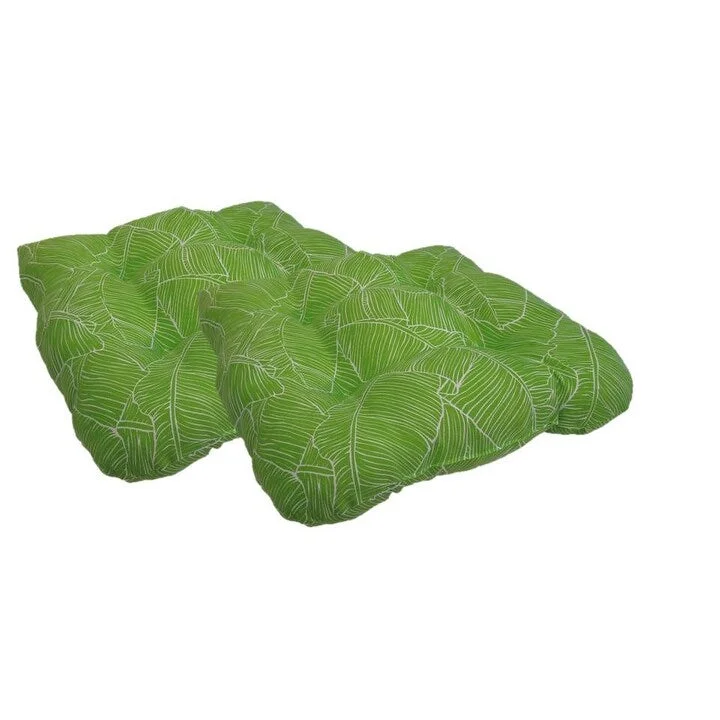 Indoor/ Outdoor Island Palms Seat Cushions (Set of 2)