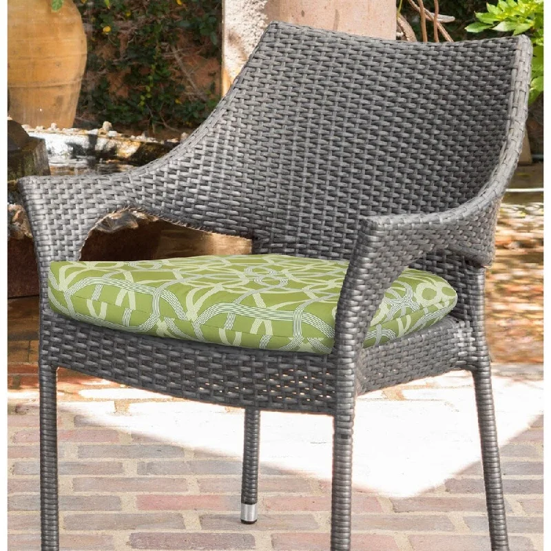 Keene spiral printed Outdoor square chair pad