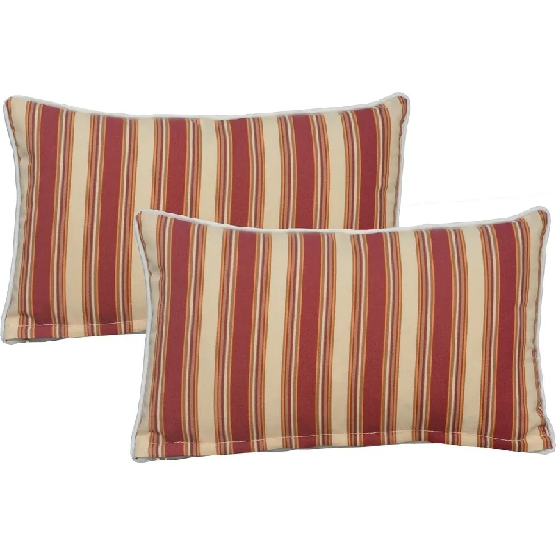 Moda 2 Piece Patio Lumbar Decorative Cushion/Throw Pillow