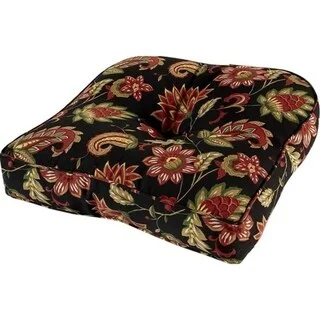 Outdoor Marisol Black and Red Single U Gussett Cushion - 19 in x 19 in