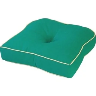 Outdoor Solid Teal Single U Gussett Cushion Set of 2