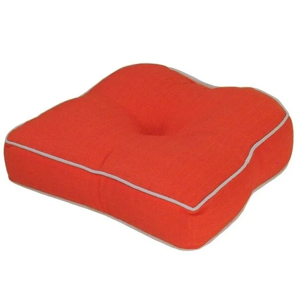 Outdoor Solid Watermelon Single U Gussett Cushion Set of 2 - 19 in x 19 in