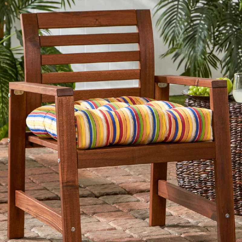 Outdoor Stripe Sunbrella 20-inch Chair Cushion