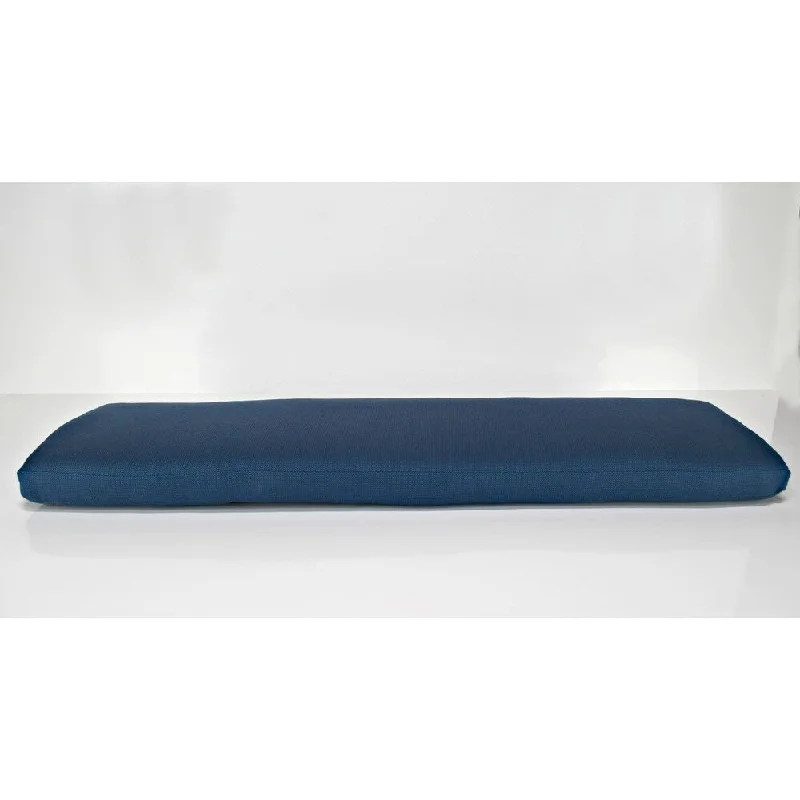 Pew Bench Cushion in Sunbrella Alyssa Luvs Blue Jasmine