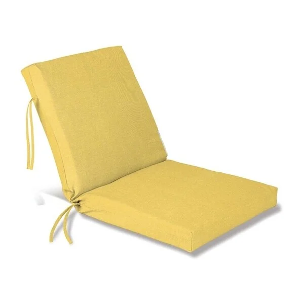 Polyester Classic Large Club Chair Cushion With Ties, 44" x 22" with hinge 22" from bottom