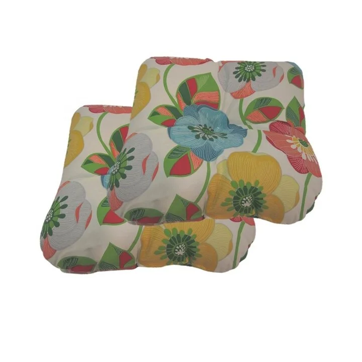 Poppies Fiesta Indoor/Outdoor Wicker Seat Cushions, Set Of 2