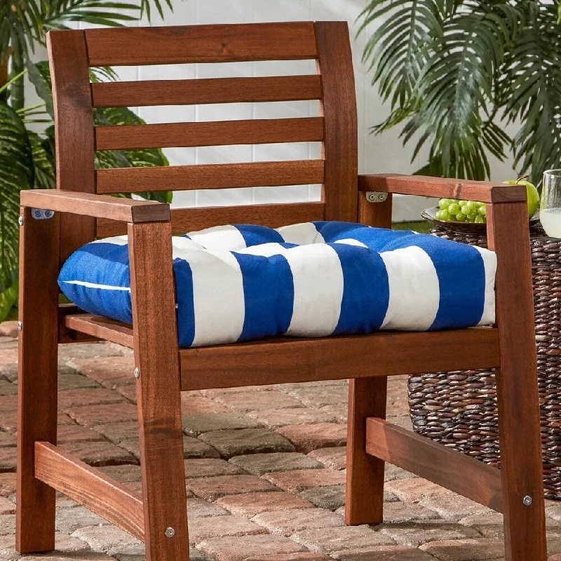 San Elijo Cabana Stripe 20-inch Outdoor Chair Cushion by Havenside Home - 20w x 20l