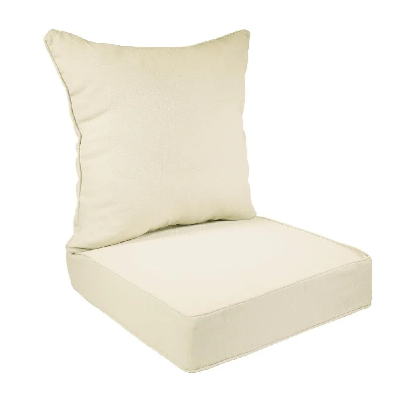 Suntastic O'Top Beige Linen Indoor/ Outdoor Deep Seat and Back Cushions