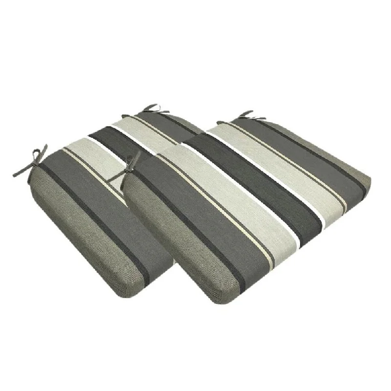 Suntastic Sundeck Stripe Backyard Seat Cushions, Set of 2