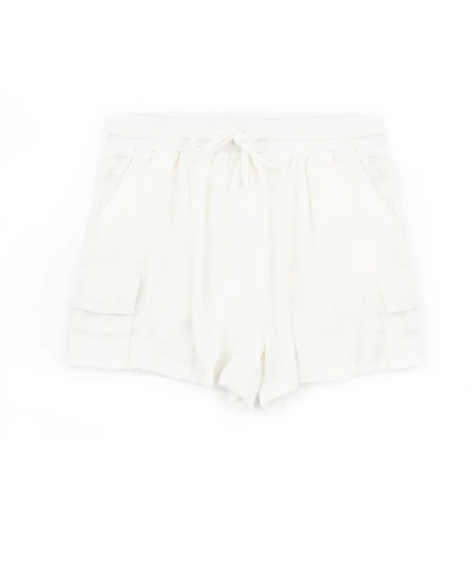 Girl's Finn Gauze Shorts - Junior In White