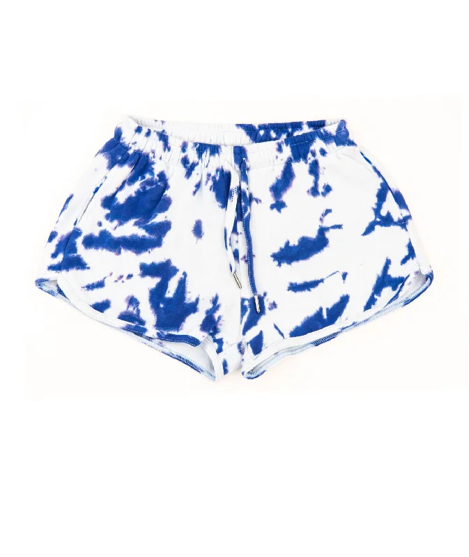 Girls' Smoke Tie Dye Pocket Shorts In Blue