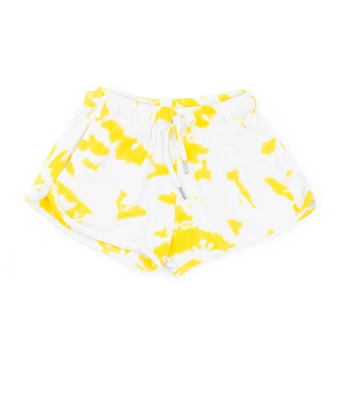 Girls' Smoke Tie Dye Pocket Shorts In Yellow