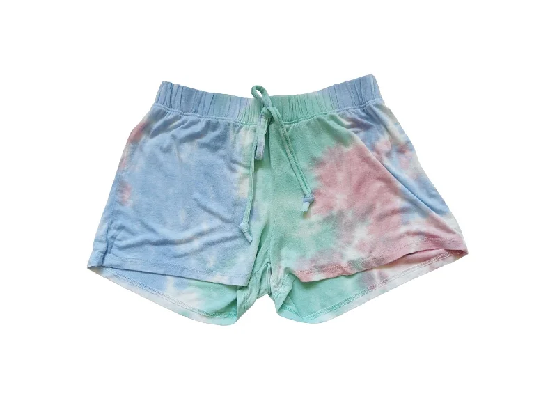 Girls Tween Tie Dye Shorts In Blue/green