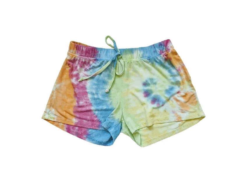 Girls Tween Tie Dye Shorts In Swirl