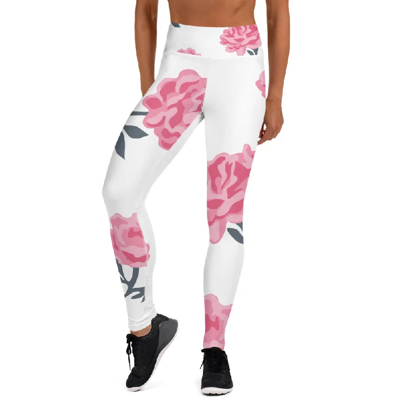 Rose Yoga Leggings